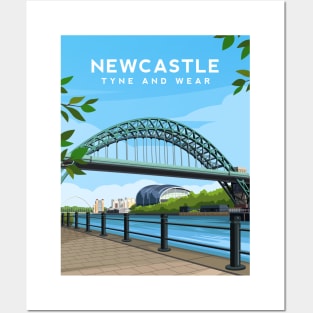 Newcastle Tyne Bridge, Tyne and Wear in England Posters and Art
